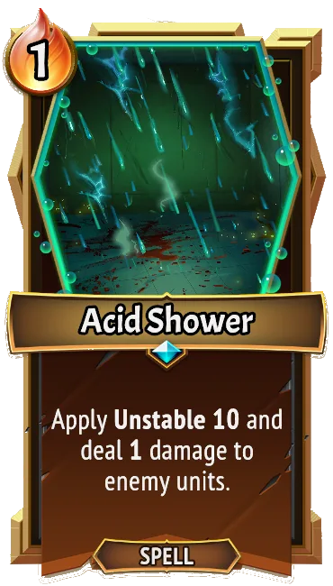 Acid Shower — the card as it appears in Monster Train 2