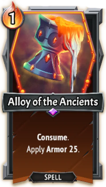 Alloy of the Ancients — the card as it appears in Monster Train 2