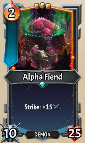 Alpha Fiend — the card as it appears in Monster Train 2