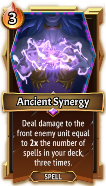 Ancient Synergy — the card as it appears in Monster Train 2
