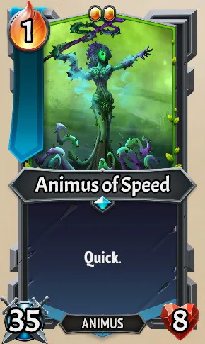 Animus of Speed — the card as it appears in Monster Train 2