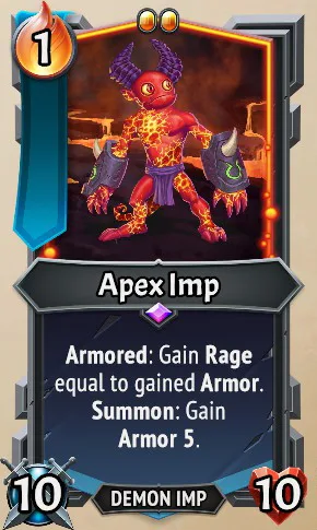 Apex Imp — the card as it appears in Monster Train 2