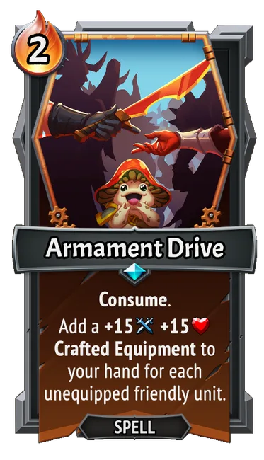Armament Drive — the card as it appears in Monster Train 2