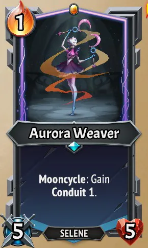 Aurora Weaver — the card as it appears in Monster Train 2
