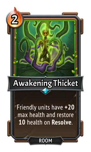 Awakening Thicket — the card as it appears in Monster Train 2