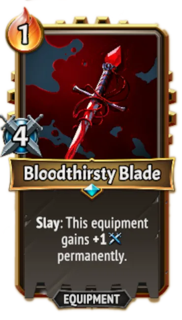 Bloodthirsty Blade — the card as it appears in Monster Train 2