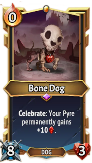 Bone Dog — the card as it appears in Monster Train 2