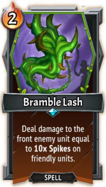 Bramble Lash — the card as it appears in Monster Train 2