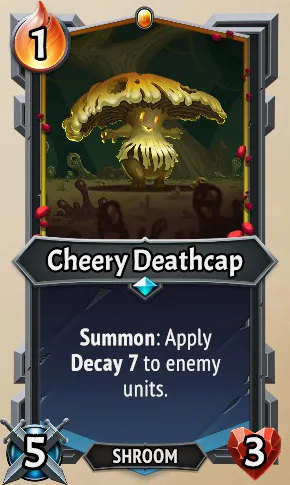 Cheery Deathcap — the card as it appears in Monster Train 2