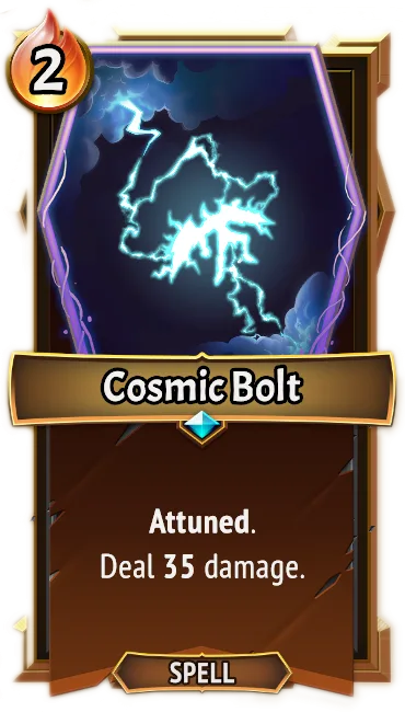 Cosmic Bolt — the card as it appears in Monster Train 2