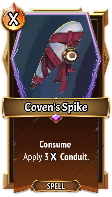 Coven's Spike — the card as it appears in Monster Train 2