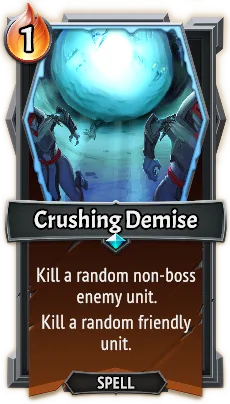 Crushing Demise — the card as it appears in Monster Train 2