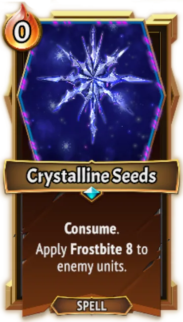 Crystalline Seeds — the card as it appears in Monster Train 2