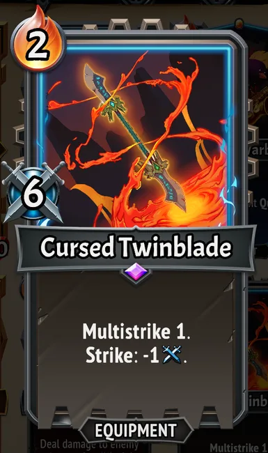 Cursed Twinblade — the card as it appears in Monster Train 2