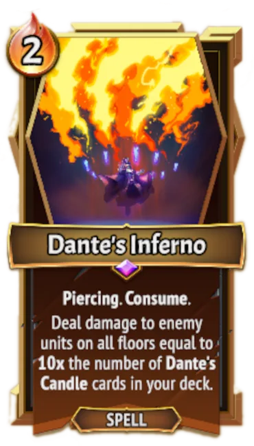 Dante's Inferno — the card as it appears in Monster Train 2
