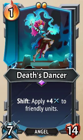 Death's Dancer — the card as it appears in Monster Train 2