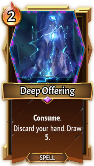Deep Offering — the card as it appears in Monster Train 2