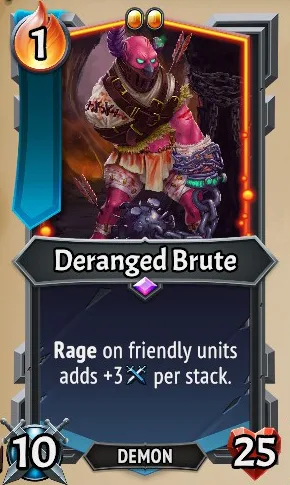 Deranged Brute — the card as it appears in Monster Train 2
