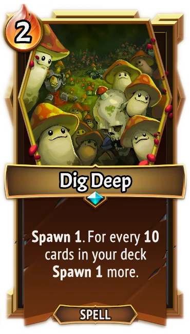 Dig Deep — the card as it appears in Monster Train 2