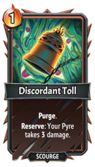 Discordant Toll — the card as it appears in Monster Train 2
