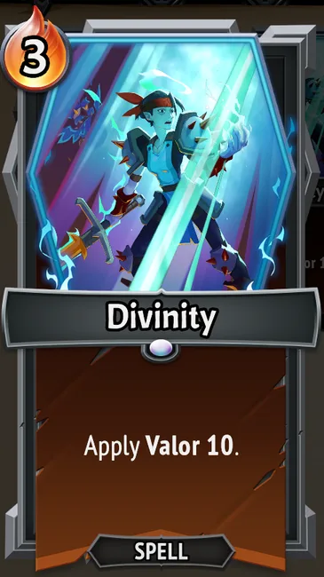 Divinity — the card as it appears in Monster Train 2