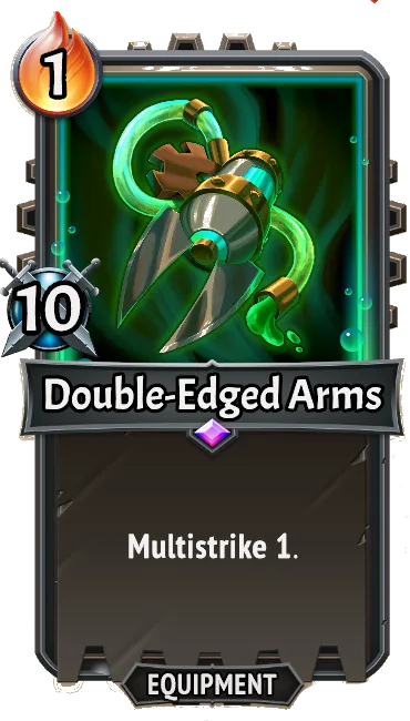Double-Edged Arms — the card as it appears in Monster Train 2
