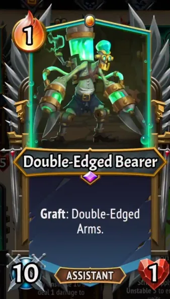 Double-Edged Bearer — the card as it appears in Monster Train 2
