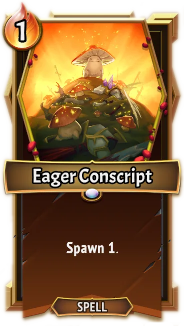 Eager Conscript — the card as it appears in Monster Train 2