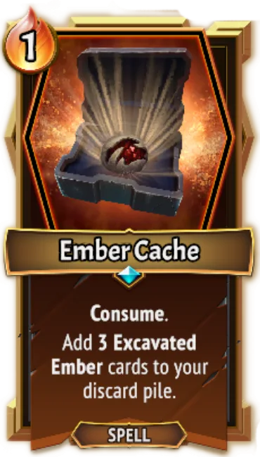Ember Cache — the card as it appears in Monster Train 2