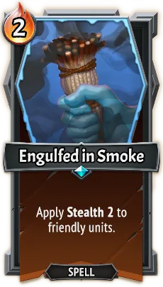 Engulfed in Smoke — the card as it appears in Monster Train 2