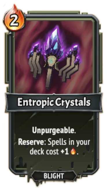 Entropic Crystals — the card as it appears in Monster Train 2