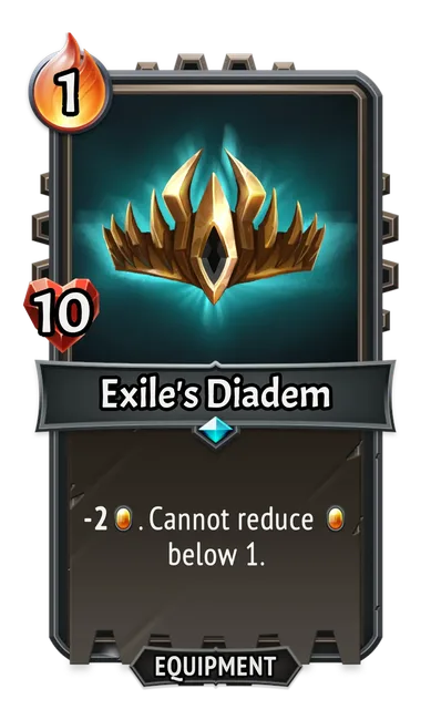 Exile's Diadem — the card as it appears in Monster Train 2