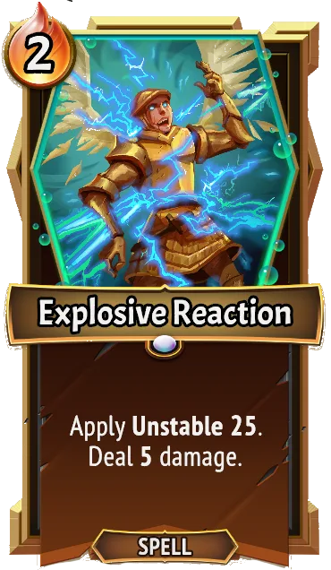 Explosive Reaction — the card as it appears in Monster Train 2