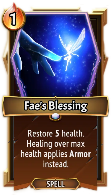 Fae's Blessing — the card as it appears in Monster Train 2