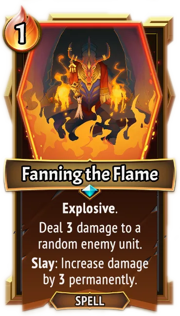 Fanning the Flame — the card as it appears in Monster Train 2