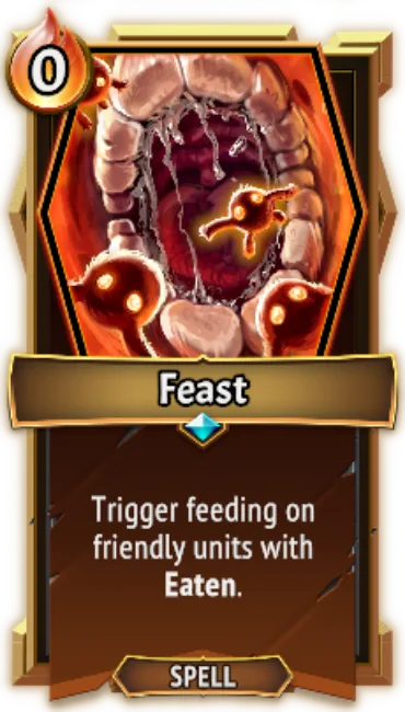 Feast — the card as it appears in Monster Train 2