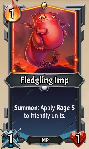 Fledgling Imp — the card as it appears in Monster Train 2
