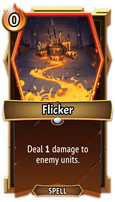 Flicker — the card as it appears in Monster Train 2
