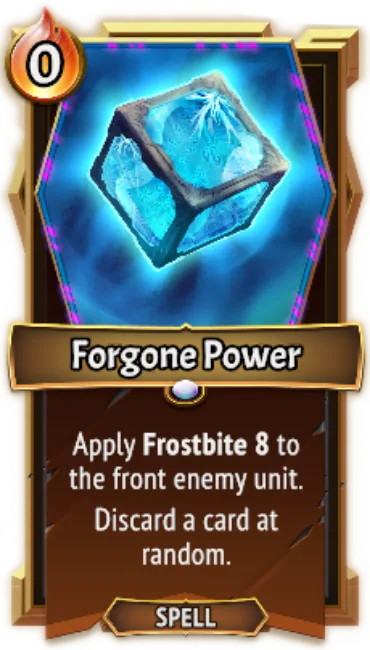 Forgone Power — the card as it appears in Monster Train 2
