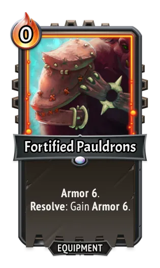 Fortified Pauldrons — the card as it appears in Monster Train 2