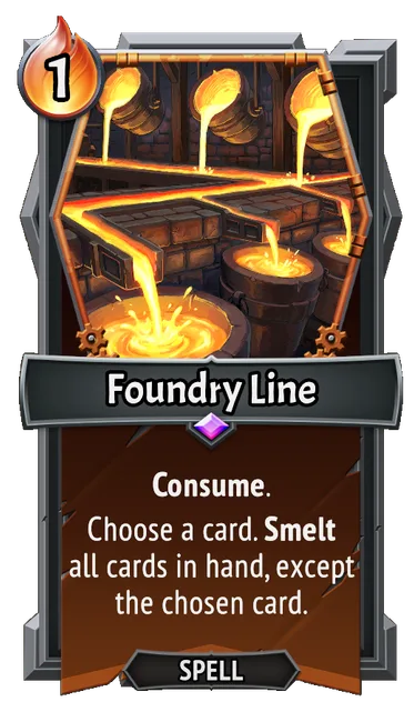 Foundry Line — the card as it appears in Monster Train 2