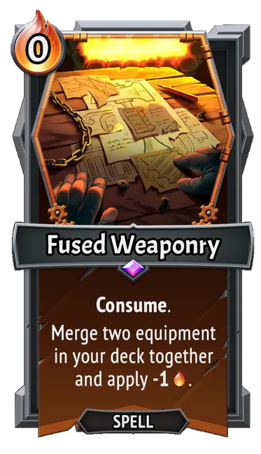 Fused Weaponry — the card as it appears in Monster Train 2
