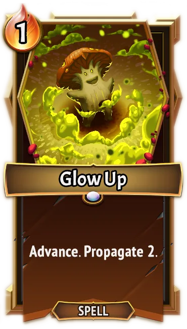 Glow Up — the card as it appears in Monster Train 2