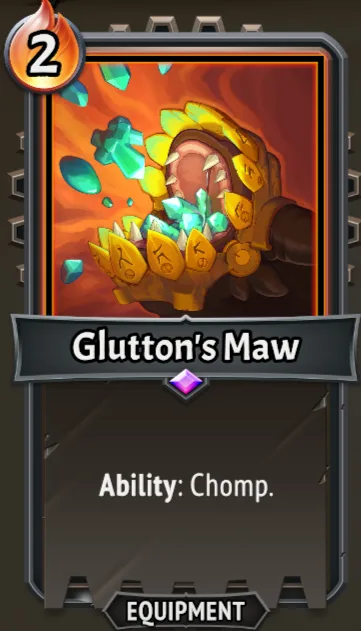 Glutton's Maw — the card as it appears in Monster Train 2