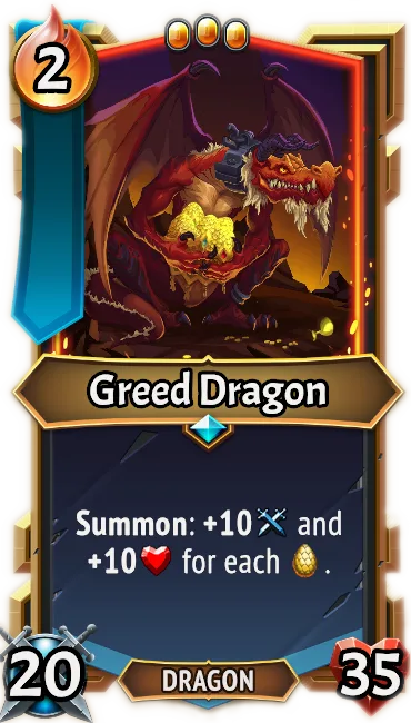 Greed Dragon — the card as it appears in Monster Train 2