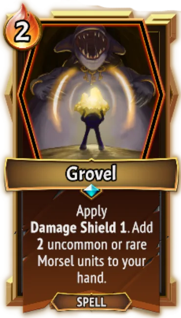 Grovel — the card as it appears in Monster Train 2