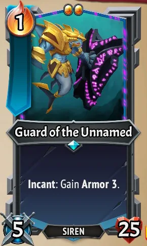 Guard of the Unnamed — the card as it appears in Monster Train 2