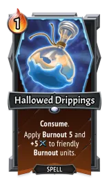 Hallowed Drippings — the card as it appears in Monster Train 2