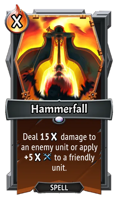 Hammerfall — the card as it appears in Monster Train 2