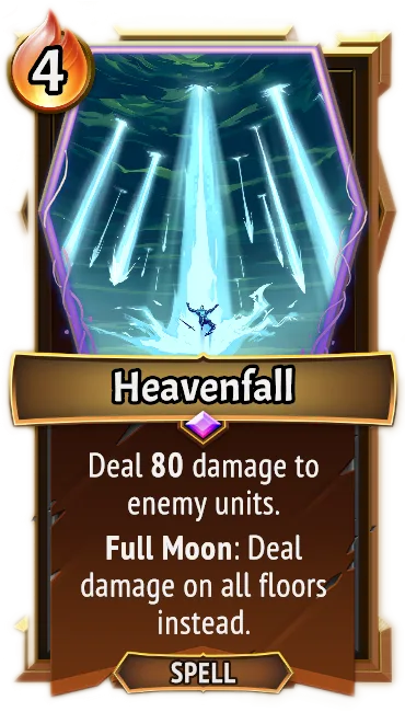 Heavenfall — the card as it appears in Monster Train 2